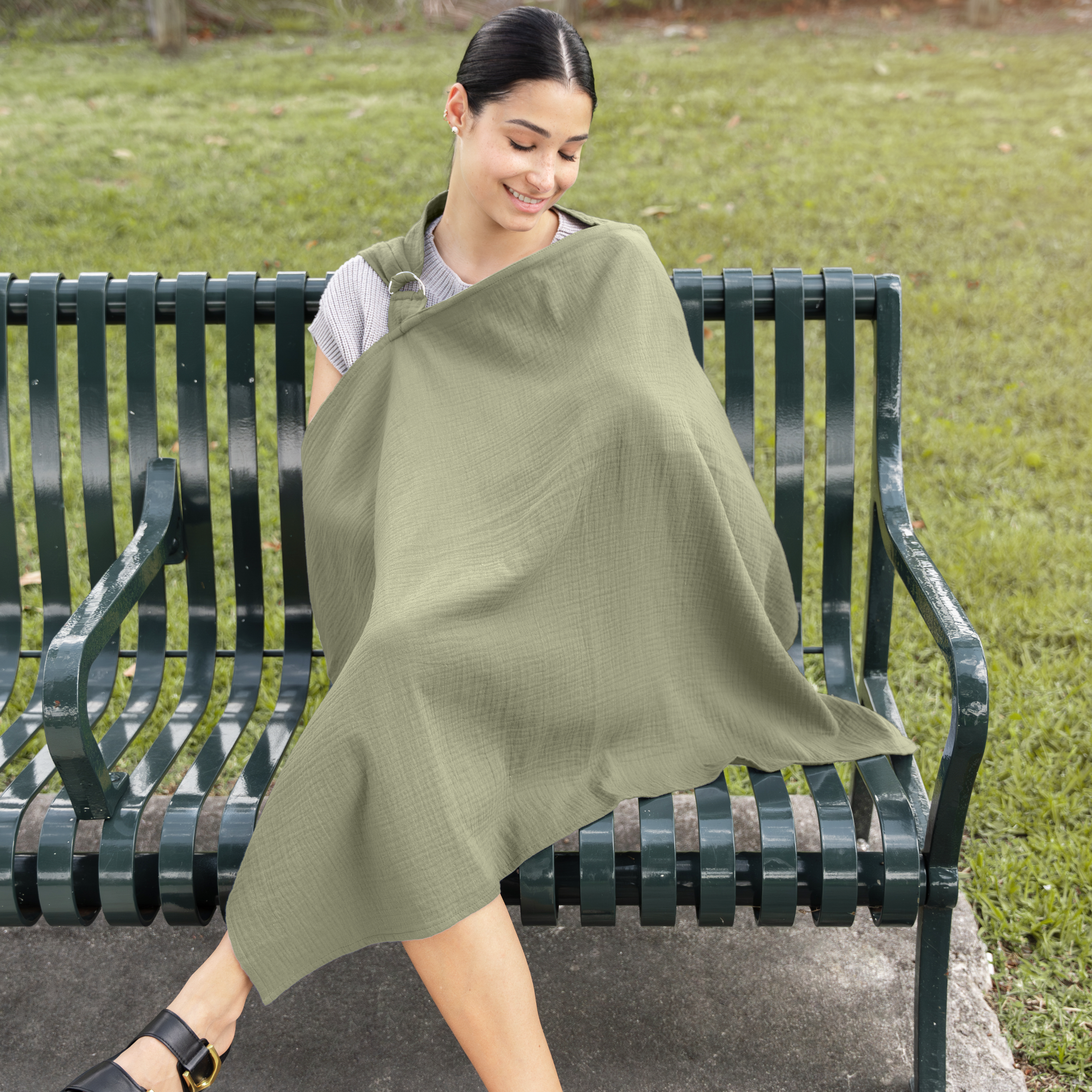 Muslin Nursing Cover, Pack of 1 in Sage