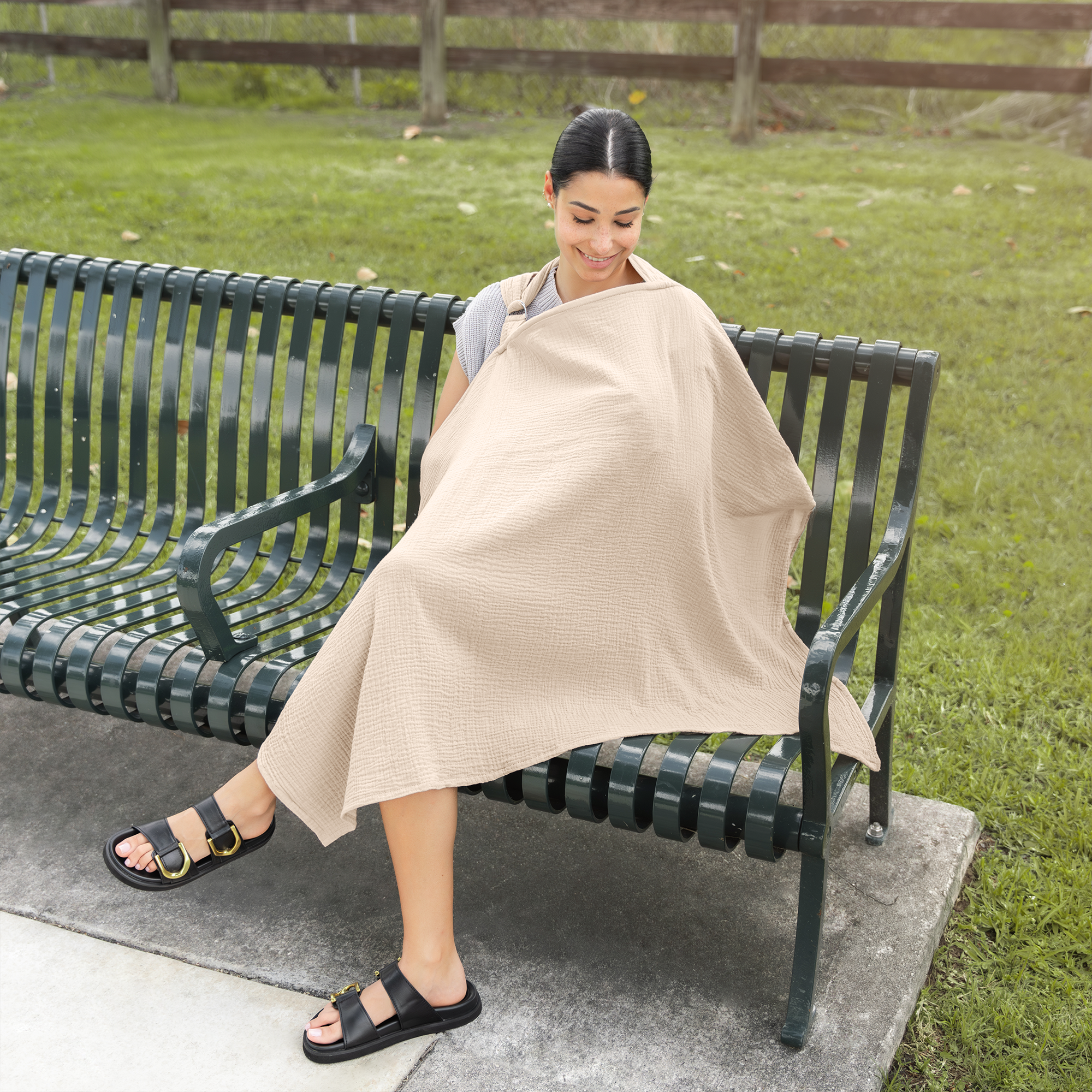 Muslin Nursing Cover, Pack of 1 in Sand