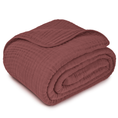 Load image into Gallery viewer, Adult Muslin Blanket in Wine
