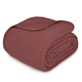 Load image into Gallery viewer, Adult Muslin Blanket in Wine
