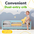 Load image into Gallery viewer, Crib Size Wooden Floor Bed Frame with Rails for Toddlers Age 1–3
