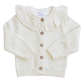 Load image into Gallery viewer, Cream Ruffle Knit Cardigan
