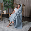 Load image into Gallery viewer, Adult Waffle Blankets in Pacific Blue
