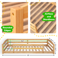Load image into Gallery viewer, Twin Montessori Floor Bed with Safety Guardrails
