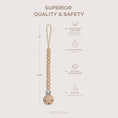 Load image into Gallery viewer, Pacifier Clips in Beige, 2 Pack
