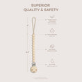 Load image into Gallery viewer, Pacifier Clips in Beige & Light Beige, 2 Pack
