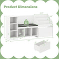 Load image into Gallery viewer, Kids Bookcase with Reading Nook 4-in-1 Standing Toy Organizer-White
