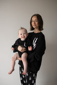 Load image into Gallery viewer, Sweatshirt Romper | Midnight Skelly
