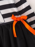 Load image into Gallery viewer, Fall Halloween Ghost Baby Girls Tutu Skirt Long Sleeve Stripe Dress
