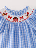 Load image into Gallery viewer, Farm Blue Smocking Embroidered Girls Dress

