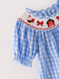 Load image into Gallery viewer, Farm Blue Smocking Embroidered Girls Dress
