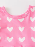 Load image into Gallery viewer, Girls Valentine’s Outfit Pink Heart Long Sleeve Dress with Pockets
