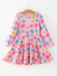 Load image into Gallery viewer, Toddler Girls Valentine Dress – Colorful Candy Heart Print Outfit
