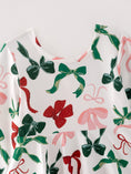 Load image into Gallery viewer, Girls Christmas Bow Print Dress
