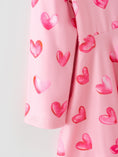 Load image into Gallery viewer, Girls Valentine Party Dress – Pink Heart Print Long Sleeve
