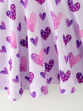 Load image into Gallery viewer, Girls Valentine's Day Cute Purple Heart Polka Dot Dress
