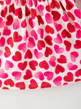 Load image into Gallery viewer, Toddler Girls Valentine Party Dress – Red Pink Ruffle Sleeve Dress
