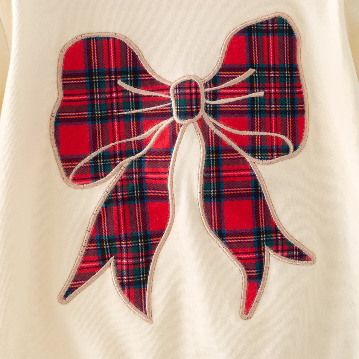 Girls Christmas Bow Applique Outfit Set