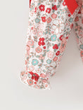 Load image into Gallery viewer, Christmas Red Floral Baby Girl Outfit Set Embroidery Bloomer Set
