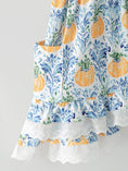 Load image into Gallery viewer, Fall Girls Pumpkin Patch Dress Lace Trim with Pockets
