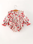Load image into Gallery viewer, Fall Floral Baby Girl Romper Ruffle Bow Long Sleeve
