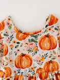 Load image into Gallery viewer, Girls FALL Pumpkin Print Long Sleeve Dress
