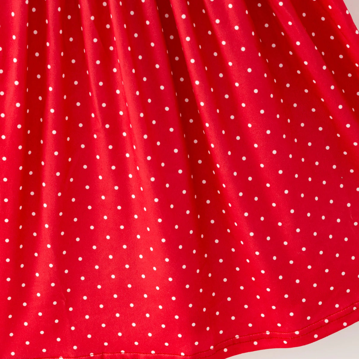 Girls Christmas Embroidery Petal Collar Dress