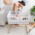 Load image into Gallery viewer, Wooden Bedside Bassinet Sleeper
