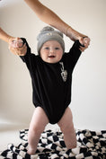 Load image into Gallery viewer, Sweatshirt Romper | Midnight Skelly
