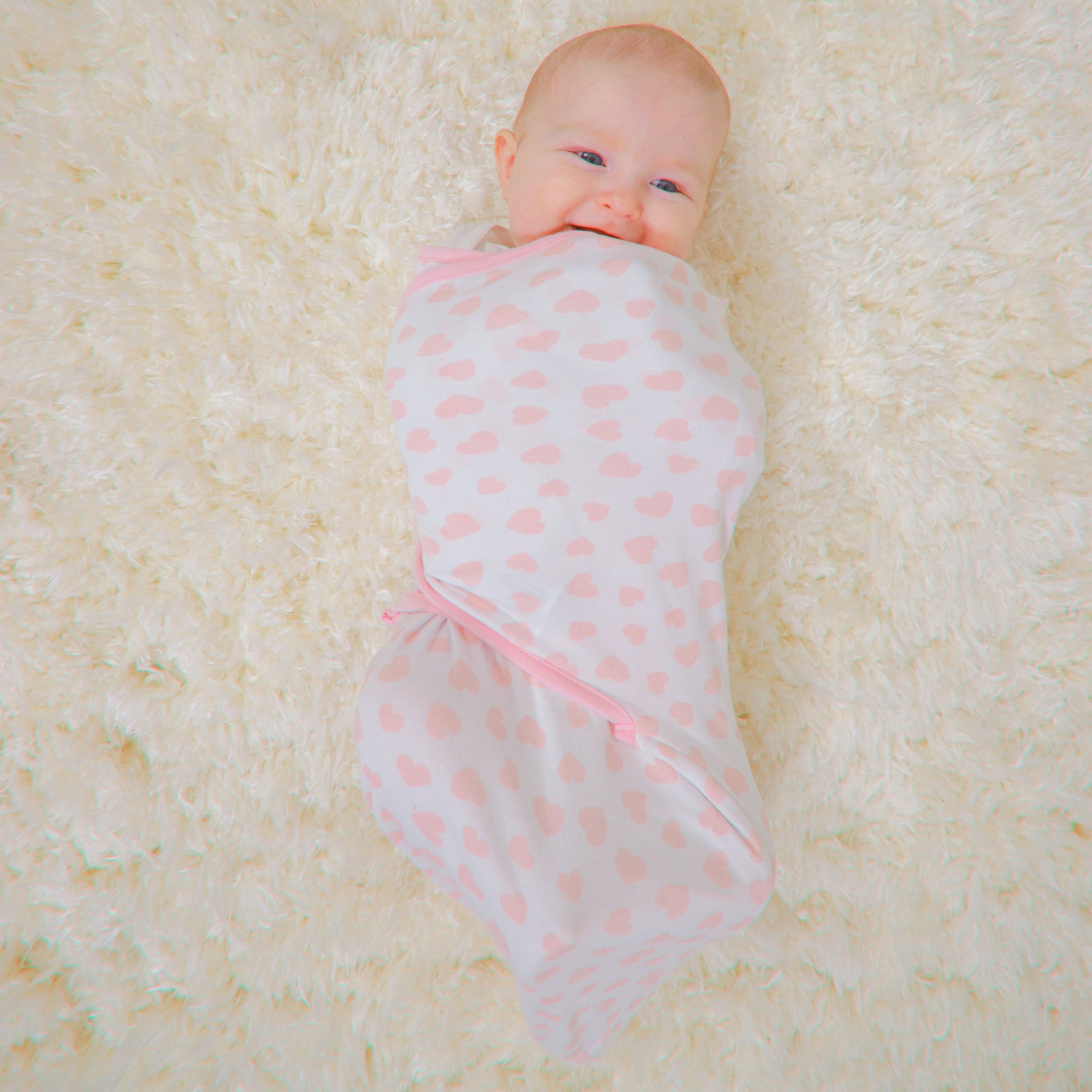 Easy Swaddle Blankets in Pink, Pack of 3