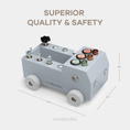 Load image into Gallery viewer, Busy Board Toy Truck Set for 3+ in Pacific Blue
