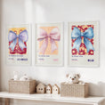 Load image into Gallery viewer, Girly Bow Wall Art Trio. Preppy Pastel Fashion Quotes Posters
