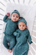 Load image into Gallery viewer, Bamboo Knotted Baby Gown – Starlit Sky
