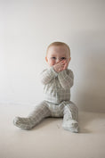 Load image into Gallery viewer, Bamboo Zip Pajamas | Foggy Grid
