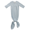 Load image into Gallery viewer, Blue Gingham Bamboo Knot Gown
