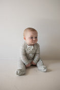 Load image into Gallery viewer, Bamboo Zip Pajamas | Foggy Grid
