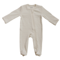 Load image into Gallery viewer, Cream Pointelle Cotton Zipper
