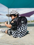 Load image into Gallery viewer, Checker Flames Mid-Size Backpack
