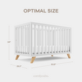 Load image into Gallery viewer, Baby Crib for 0 to 3 Years - White Bars and Frame and Natural Wood Leg
