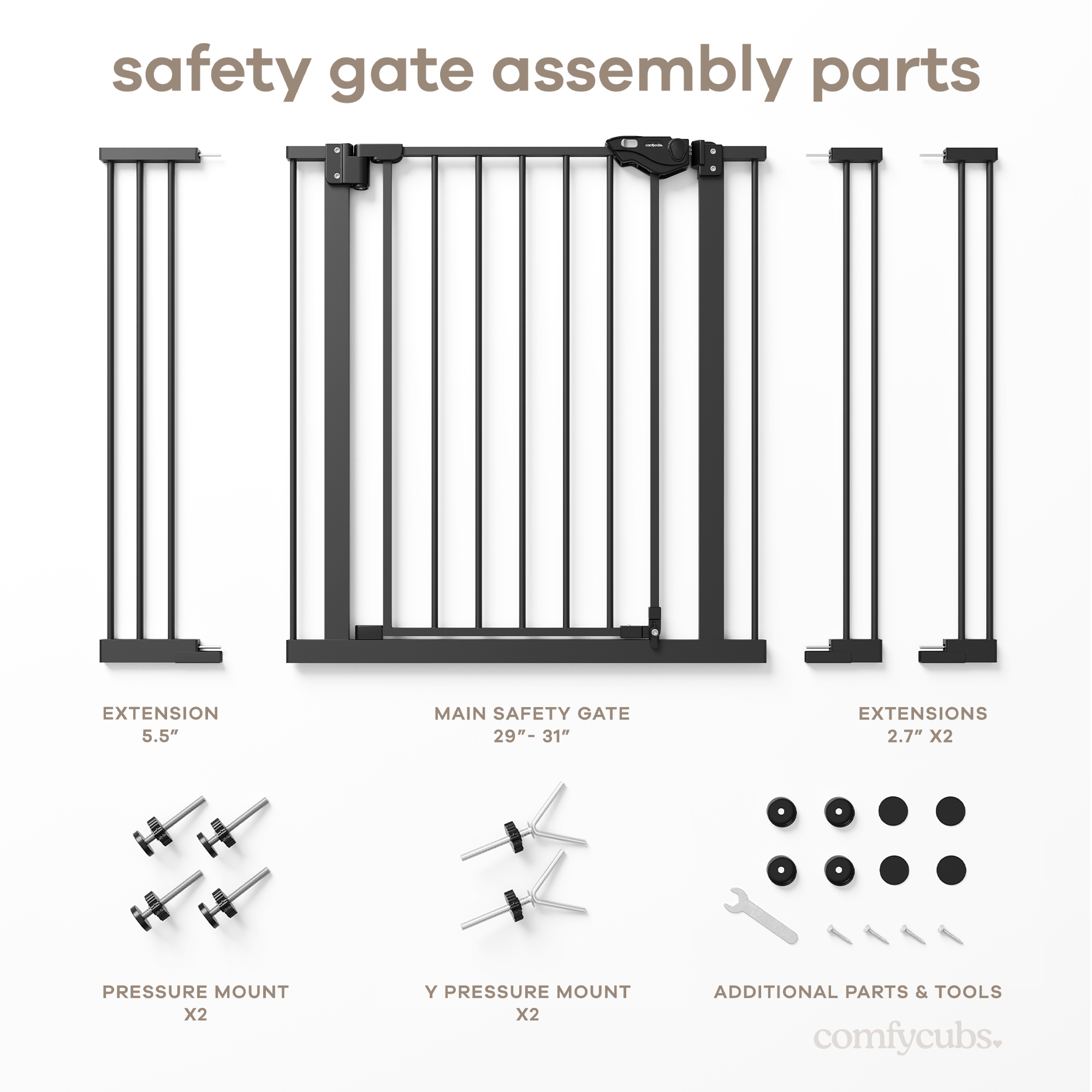 Baby Safety Gate in Black