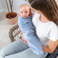 Load image into Gallery viewer, Easy Swaddle Blankets with Zipper in Stone, Pacific Blue, Nomadic Blue
