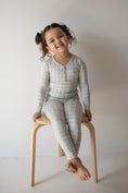 Load image into Gallery viewer, Bamboo Two Piece Pajamas | Foggy Grid
