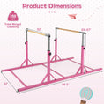 Load image into Gallery viewer, 8 FT Double Horizontal Bars with 13-Level Adjustable Heights and 6-Level Adjustable Width-Pink
