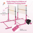 Load image into Gallery viewer, 8 FT Double Horizontal Bars with 13-Level Adjustable Heights and 6-Level Adjustable Width-Pink
