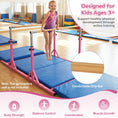 Load image into Gallery viewer, 8 FT Double Horizontal Bars with 13-Level Adjustable Heights and 6-Level Adjustable Width-Pink
