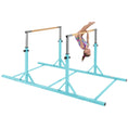 Load image into Gallery viewer, 8 FT Double Horizontal Bars with 13-Level Adjustable Heights and 6-Level Adjustable Width-Pink
