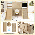 Load image into Gallery viewer, 8-in-1 Toddler Slide Wooden Indoor Playground with Climber and Chalkboard-Natural

