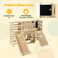 Load image into Gallery viewer, 8-in-1 Toddler Slide Wooden Indoor Playground with Climber and Chalkboard-Natural
