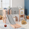 Load image into Gallery viewer, All-in-1 Toddler Slide Playset Playground with Tunnel and Ladder and Basketball
