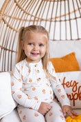 Load image into Gallery viewer, Pumpkin Posie 2pc Bamboo Pajamas for Kids - Sizes Newborn & Up!

